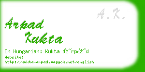 arpad kukta business card